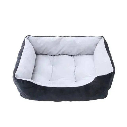 Black Pet Cat Dog Bed Cushion Square Soft Plush Kennel Dog Bed for Small Medium Dogs Cat Puppy Accessories Pet Sleep House Waterproof - TrendyPet's Zone