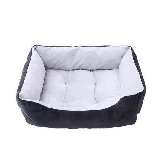 Black Pet Cat Dog Bed Cushion Square Soft Plush Kennel Dog Bed for Small Medium Dogs Cat Puppy Accessories Pet Sleep House Waterproof TRENDYPET'S ZONE