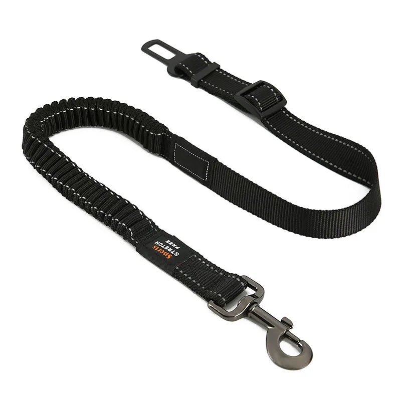 Black Adjustable Dog Car Seat Belt Safety Leash – Vehicle Pet Travel Harness Clip Accessory TrendyPet's Zone