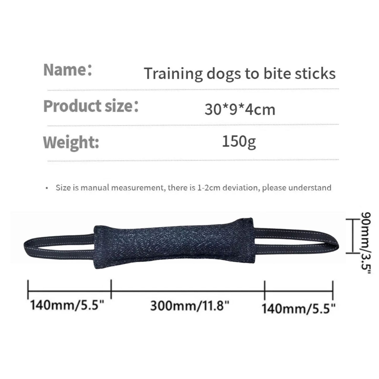 Black Durable Dog Tug Toy Pillow for Interactive Training TrendyPet's Zone