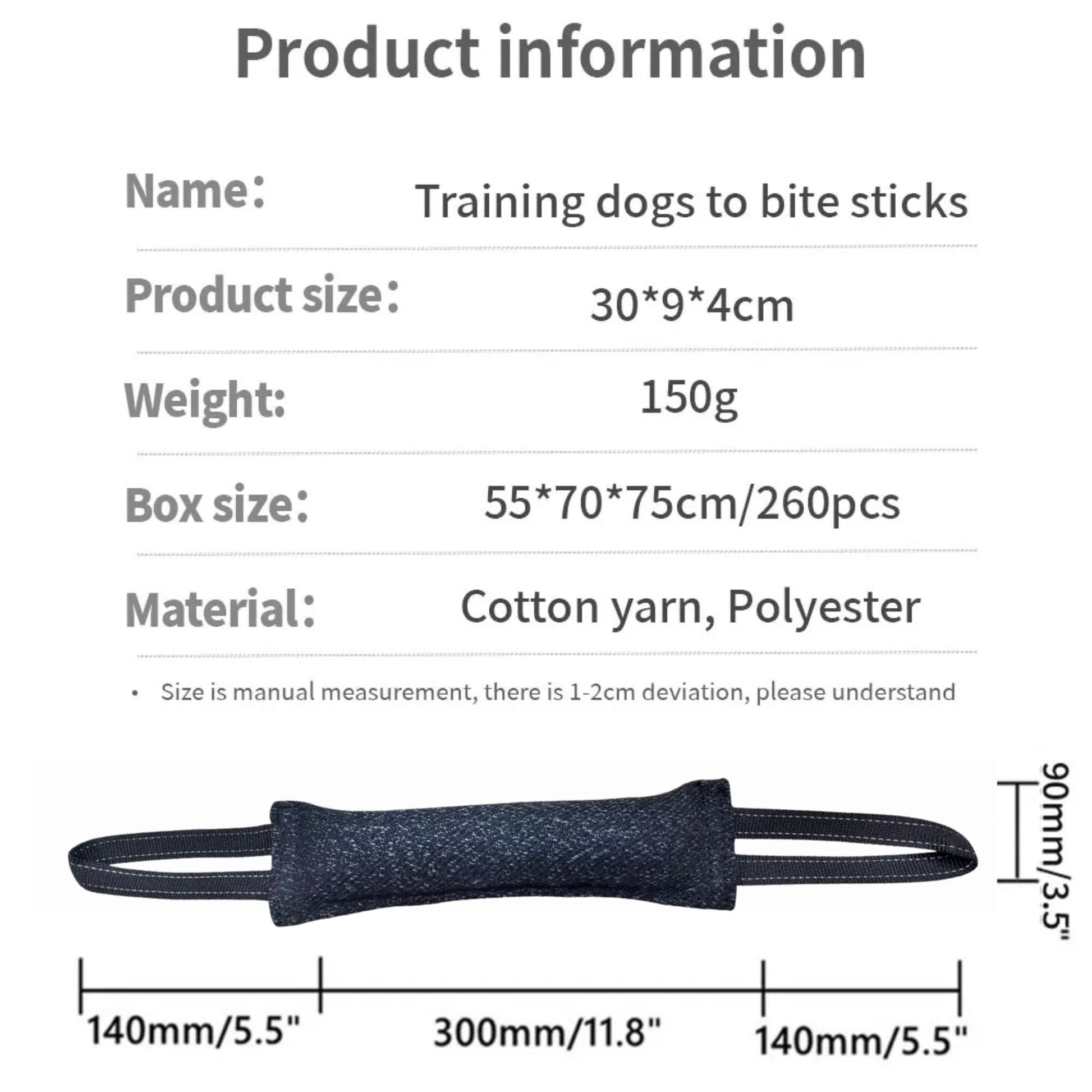 Black Durable Dog Tug Toy Pillow for Interactive Training TrendyPet's Zone