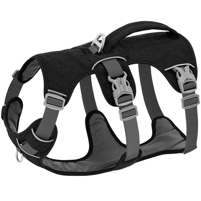 Black Escape-Proof Reflective Dog Harness Durable & Adjustable - TrendyPet's Zone