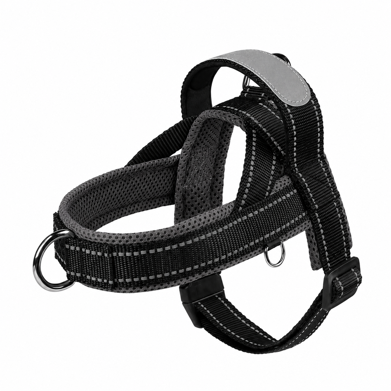 Reflective No-Pull Dog Harness with Handle – Adjustable Nylon Pet Vest for Small Medium Large Dogs
