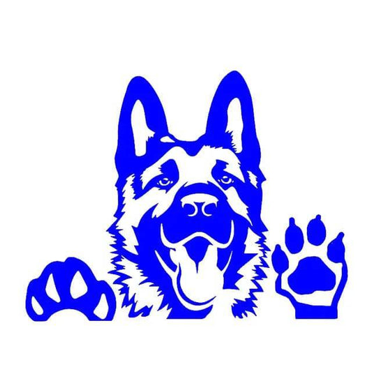 Blue Color Car Stickers Vinyl Decal German Shepherd Dog Motorcycle Decorative Accessories Creative Laptop TRENDYPET'S ZONE