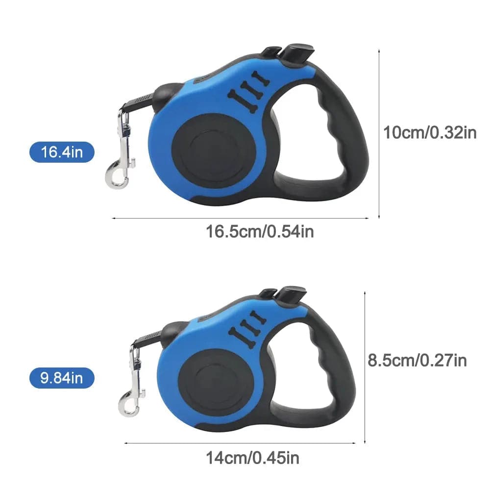 Blue Dog Leash 3m 5m Durable Leash Automatic Retractable Nylon Cat Lead Extension Puppy Walking Running Lead Roulette For Dog - TrendyPet's Zone