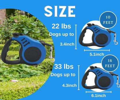 Blue Dog Leash 3m 5m Durable Leash Automatic Retractable Nylon Cat Lead Extension Puppy Walking Running Lead Roulette For Dog - TrendyPet's Zone