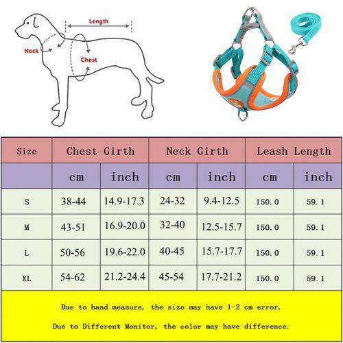 Blue Pet Dog Harness and Leash Set Adjustable Puppy Harness Vest Reflective Walking Lead Leash For Small Dogs Chihuahua - TrendyPet's Zone