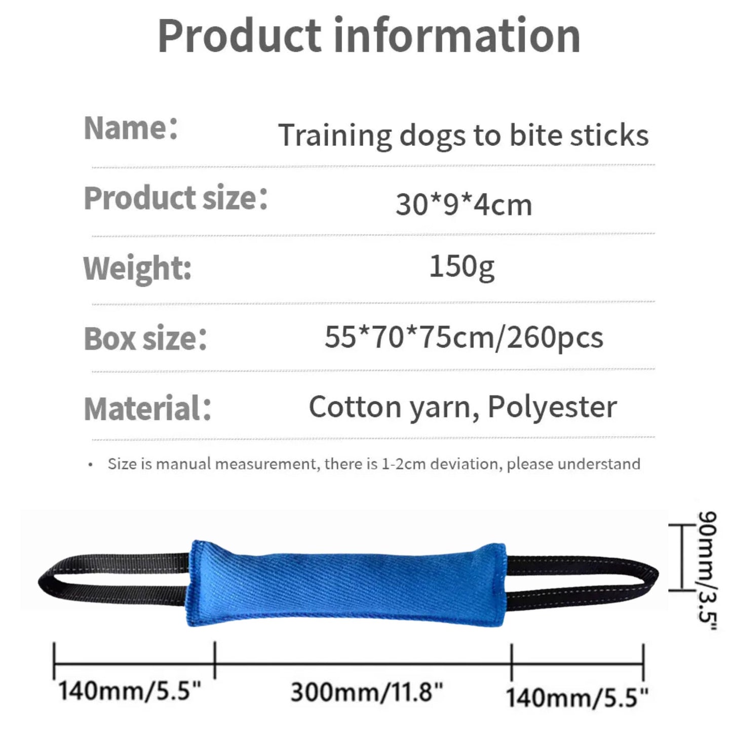 Blue Durable Dog Tug Toy Pillow for Interactive Training TrendyPet's Zone