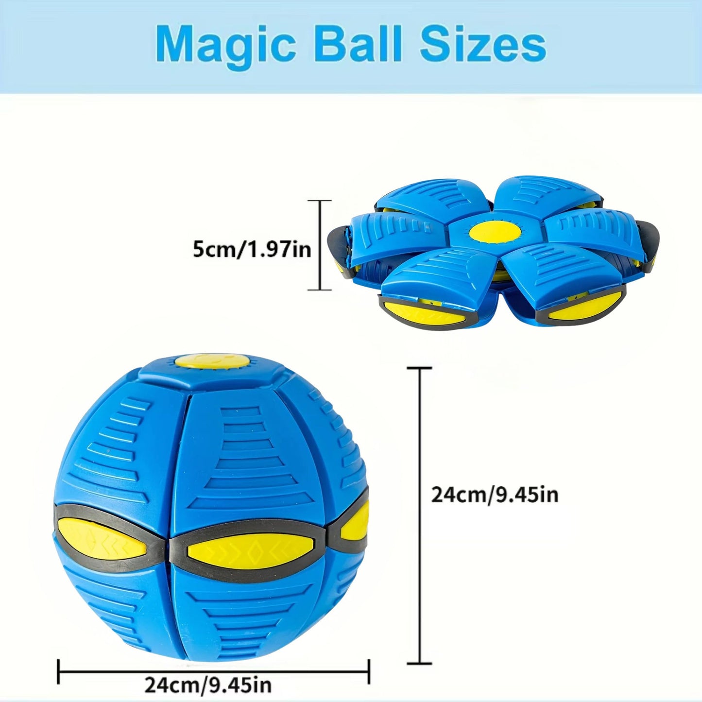 Blue Interactive Flying Saucer Ball Dog Toy Engage & Train Outdoors TrendyPet's Zone