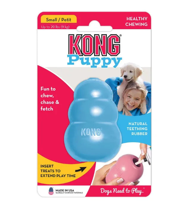 Blue KONG Puppy Natural Teething Rubber Chew Toy - TrendyPet's Zone