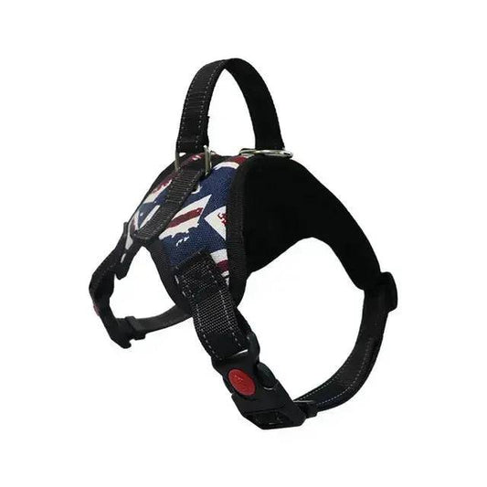 British Flag Colors Pet Dogs Adjustable Harness Small and Large Dog Harness Vest - TrendyPet's Zone