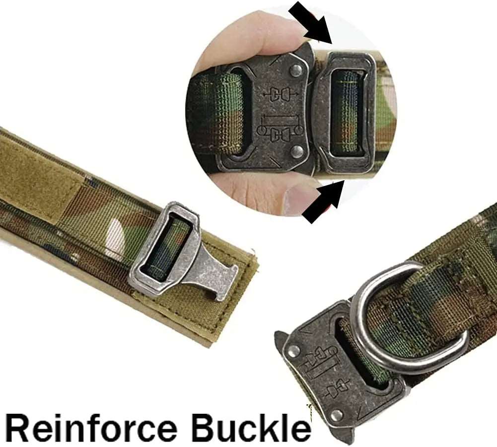 Camouflage Durable Tactical Dog Collar Leash Set Military Pet Collars Heavy Duty For Dogs Training Accessories - TrendyPet's Zone