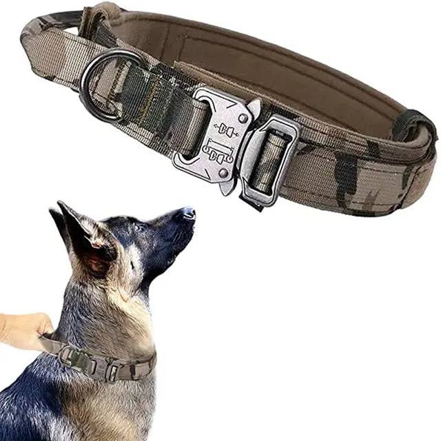 Camouflage Durable Tactical Dog Collar Leash Set Military Pet Collars Heavy Duty For Dogs Training Accessories - TrendyPet's Zone