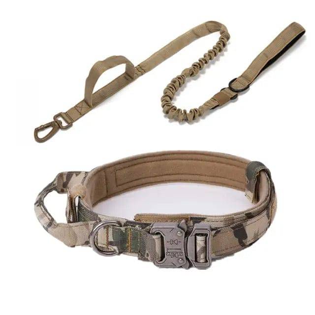 Camouflage Durable Tactical Dog Collar Leash Set Military Pet Collars Heavy Duty For Dogs Training Accessories - TrendyPet's Zone