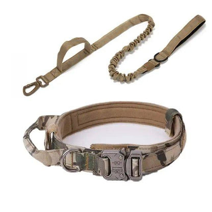 Camouflage Durable Tactical Dog Collar Leash Set Military Pet Collars Heavy Duty For Dogs Training Accessories - TrendyPet's Zone