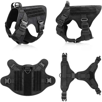 Camouflage Durable Nylon Tactical Dog Harness Collar Leash Set - TrendyPet's Zone