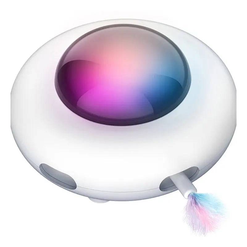 Cat Toy Smart Teaser Pet Turntable Catching Training USB Charging Interactive Auto Replacement Feather - TrendyPet's Zone