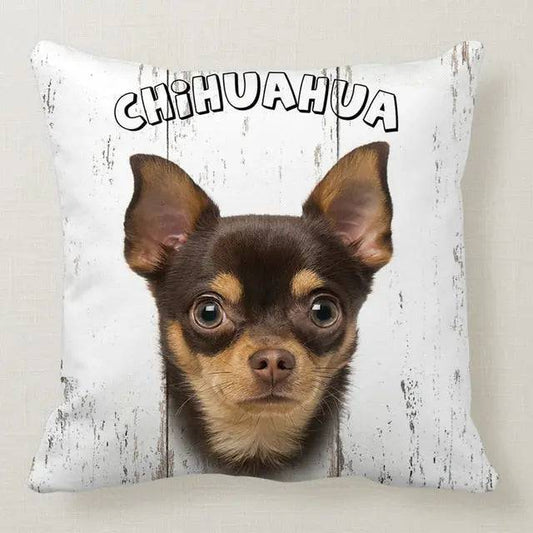 Chihuahua Cute Dog Pillowcase Car Bed Sofa Bedroom Decor Cushion Cover - TrendyPet's Zone