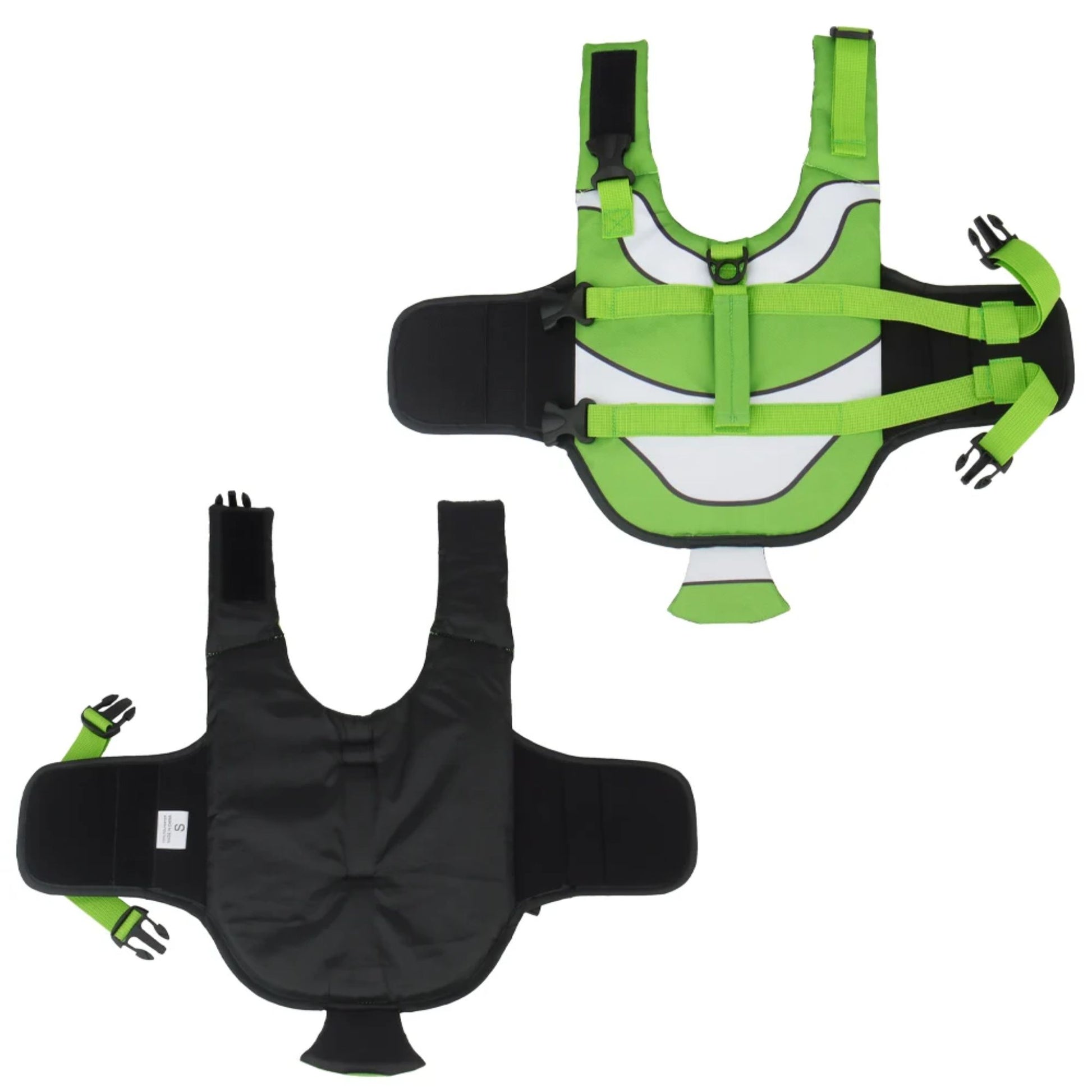Blue clown fish-themed dog life jacket with adjustable straps, designed for summer swimming safety by TrendyPet's Zone.