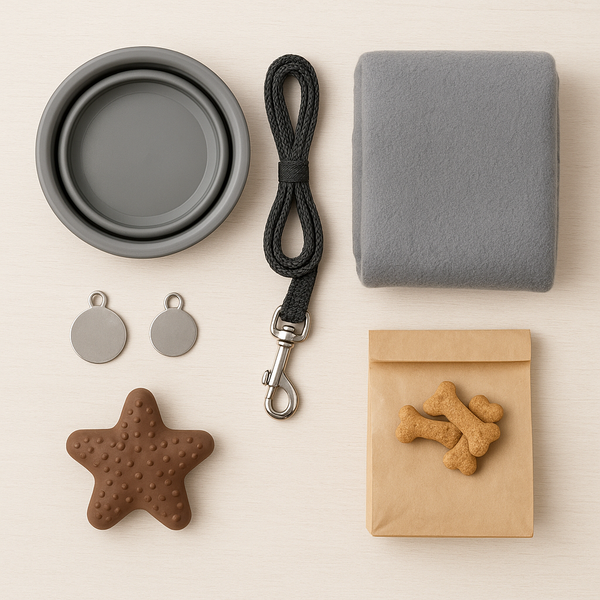 Packing essentials flat-lay