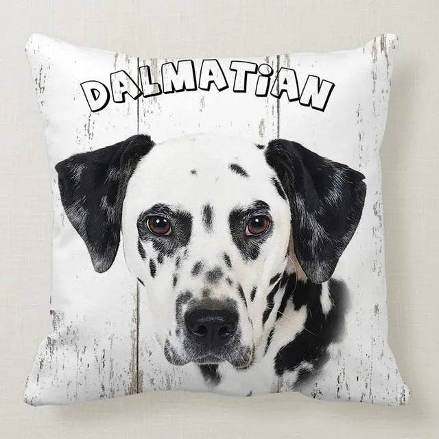 Dalmatian Cute Dog Pillowcase Car Bed Sofa Bedroom Decor Cushion Cover - TrendyPet's Zone
