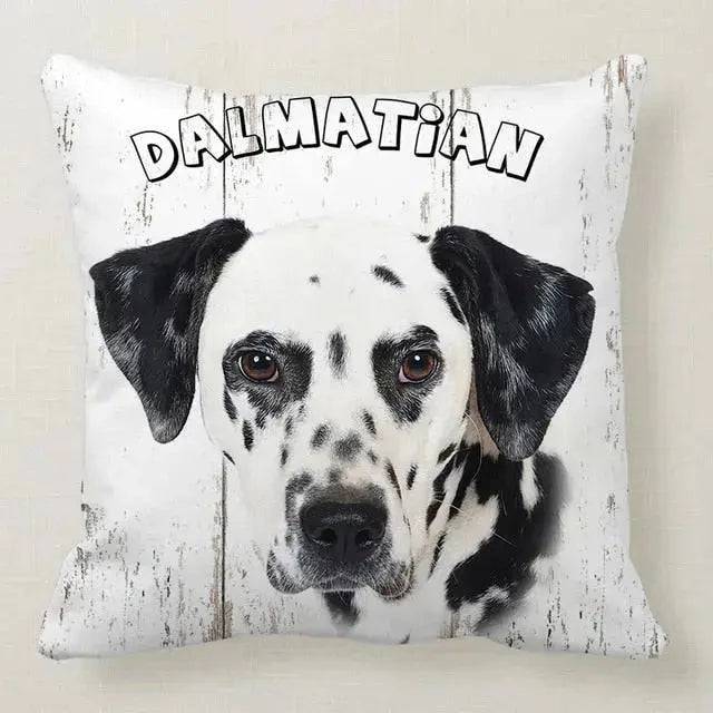 Dalmatian Cute Dog Pillowcase Car Bed Sofa Bedroom Decor Cushion Cover - TrendyPet's Zone