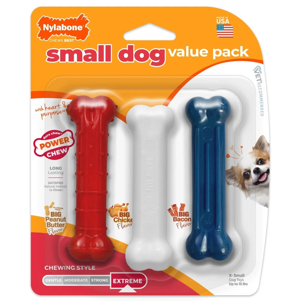 Dental Care Chew Toys Value Pack for Small Dogs Up to 15 lbs - TrendyPet's Zone