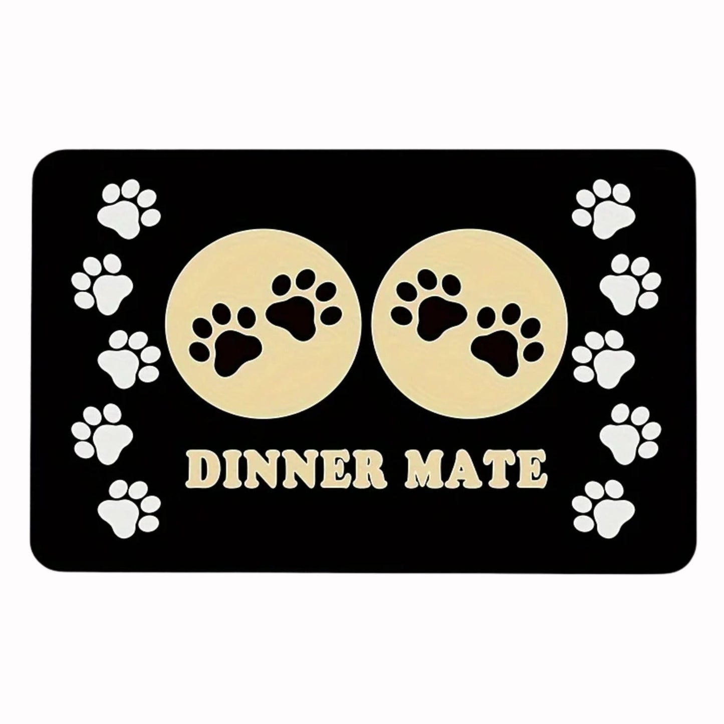 Dinner Mate Dog Paw Print Rug Cute Pattern Carpet Mat for Living Room, Bedroom & Entryway TrendyPet's Zone