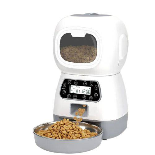 Dual Power Supply 3.5L Robot Smart Automatic Pet Food Dispenser For Dog Cat Bowl Timer Water Dispenser Auto Sensor No Wifi TRENDYPET'S ZONE