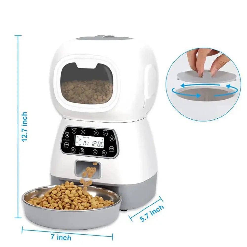 Dual Power Supply 3.5L Robot Smart Automatic Pet Food Dispenser For Dog Cat Bowl Timer Water Dispenser Auto Sensor No Wifi TRENDYPET'S ZONE