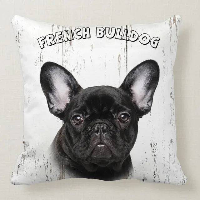 French Bulldog Cute Dog Pillowcase Car Bed Sofa Bedroom Decor Cushion Cover TRENDYPET'S ZONE