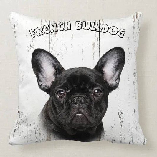 French Bulldog Cute Dog Pillowcase Car Bed Sofa Bedroom Decor Cushion Cover - TrendyPet's Zone