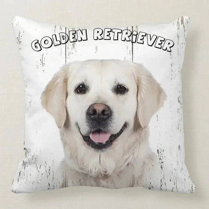 Golden Retriever Cute Dog Pillowcase Car Bed Sofa Bedroom Decor Cushion Cover - TrendyPet's Zone