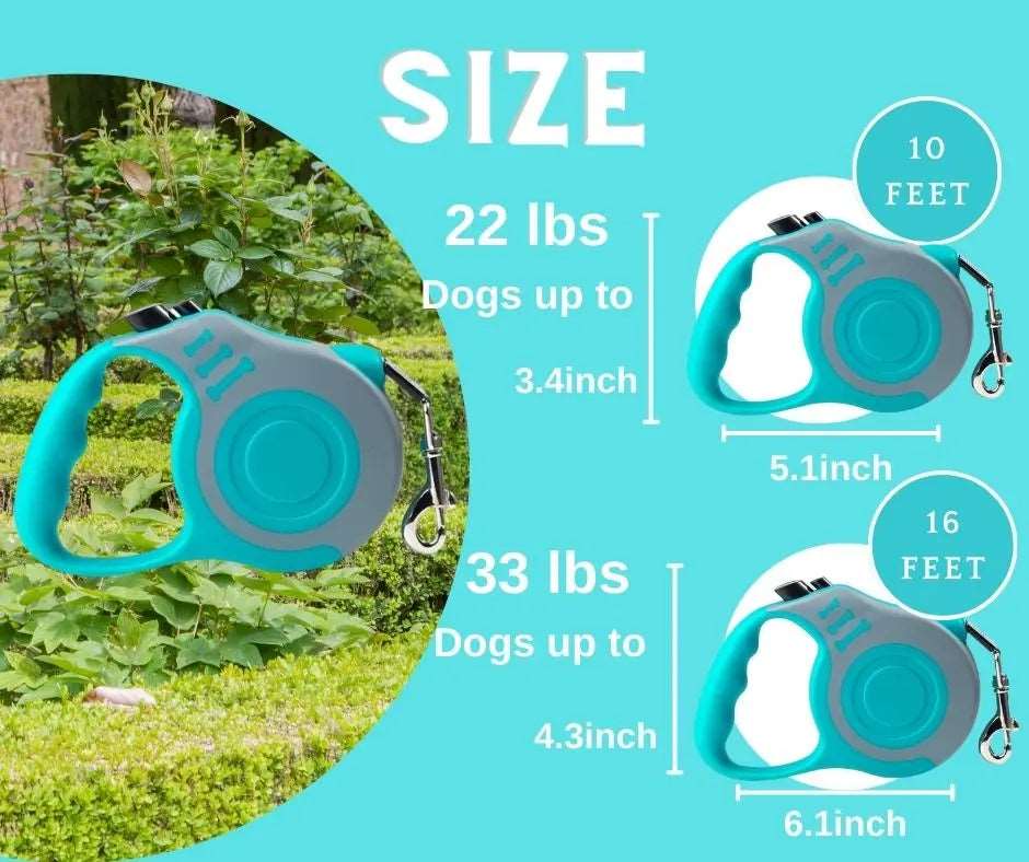 Gray Blue Dog Leash 3m 5m Durable Leash Automatic Retractable Nylon Cat Lead Extension Puppy Walking Running Lead Roulette For Dog - TrendyPet's Zone