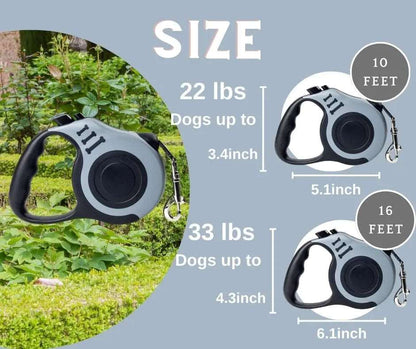 Gray Dog Leash 3m 5m Durable Leash Automatic Retractable Nylon Cat Lead Extension Puppy Walking Running Lead Roulette For Dog - TrendyPet's Zone