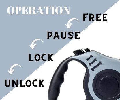 Gray Dog Leash 3m 5m Durable Leash Automatic Retractable Nylon Cat Lead Extension Puppy Walking Running Lead Roulette For Dog - TrendyPet's Zone