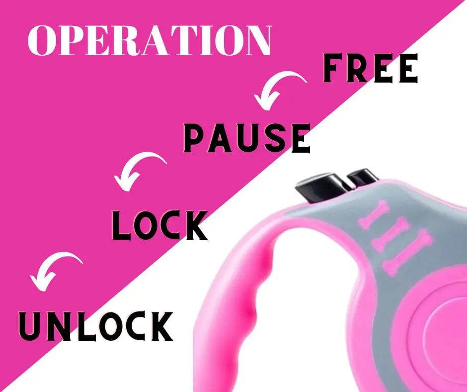 Gray Pink Dog Leash 3m 5m Durable Leash Automatic Retractable Nylon Cat Lead Extension Puppy Walking Running Lead Roulette For Dog - TrendyPet's Zone