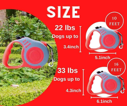 Gray Red Dog Leash 3m 5m Durable Leash Automatic Retractable Nylon Cat Lead Extension Puppy Walking Running Lead Roulette For Dog - TrendyPet's Zone