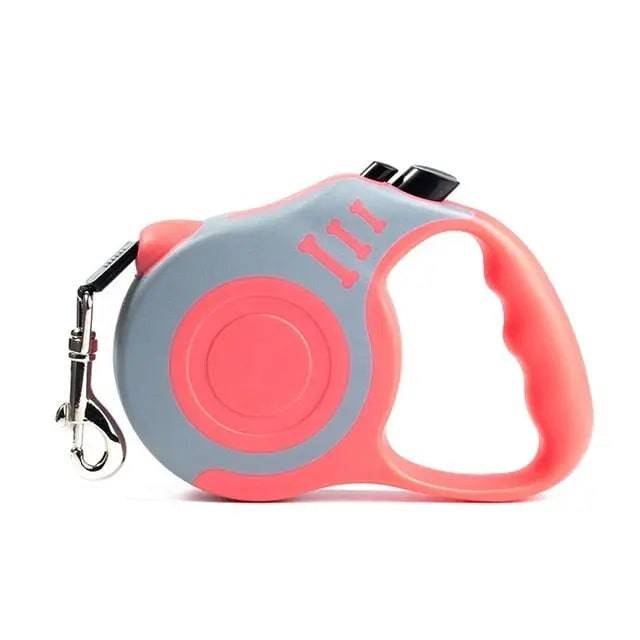 Gray Red Dog Leash 3m 5m Durable Leash Automatic Retractable Nylon Cat Lead Extension Puppy Walking Running Lead Roulette For Dog - TrendyPet's Zone