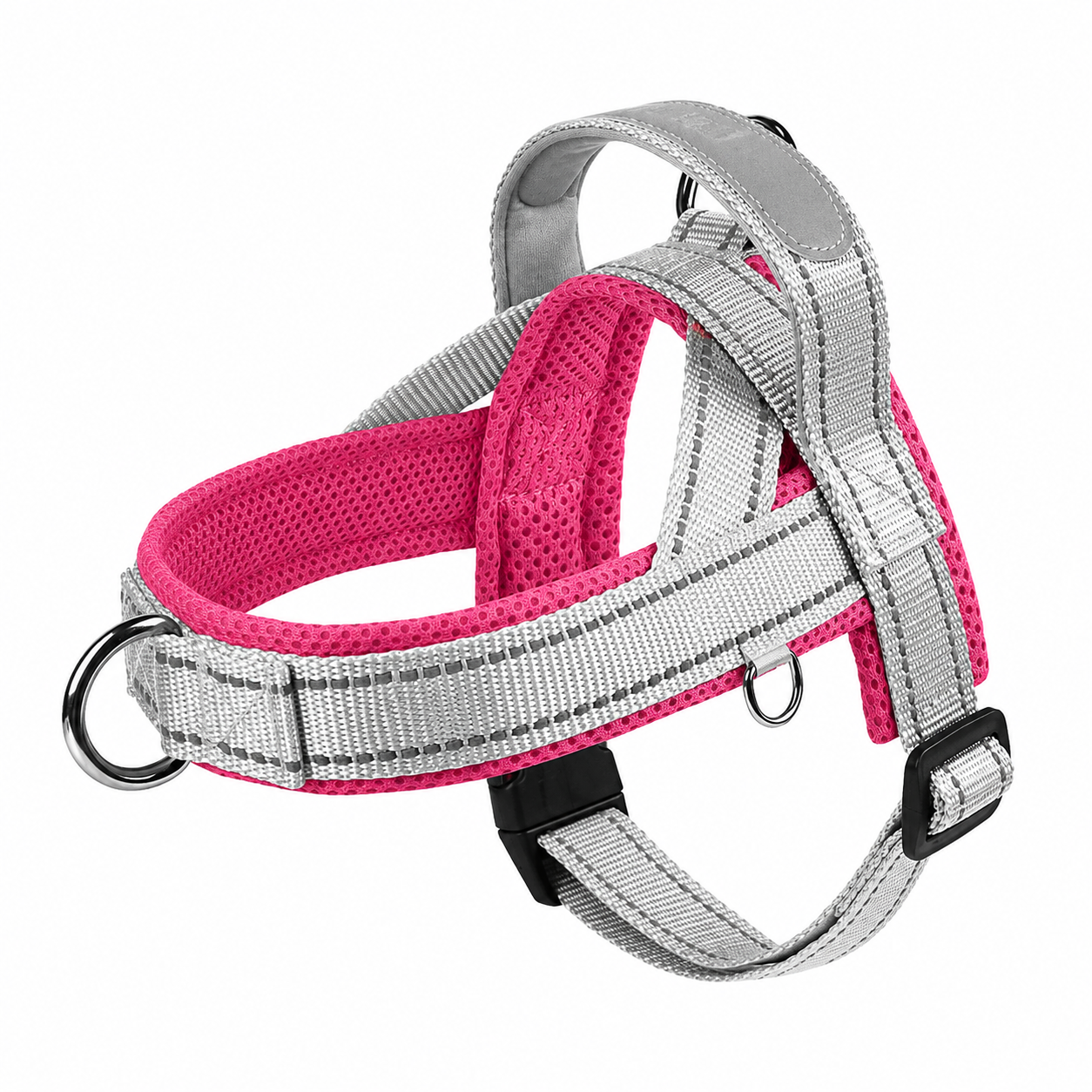 Reflective No-Pull Dog Harness with Handle – Adjustable Nylon Pet Vest for Small Medium Large Dogs