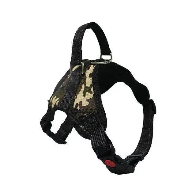 Green Camouflage Pet Dogs Adjustable Harness Small and Large Dog Harness Vest - TrendyPet's Zone