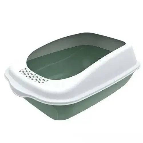 Green Fully Enclosed - Semi-sealed Pet Cat Litter Box Anti-Splash Deodorant Cat Toilet Two-Way Litter Tray with Shovel Litter Tray - TrendyPet's Zone