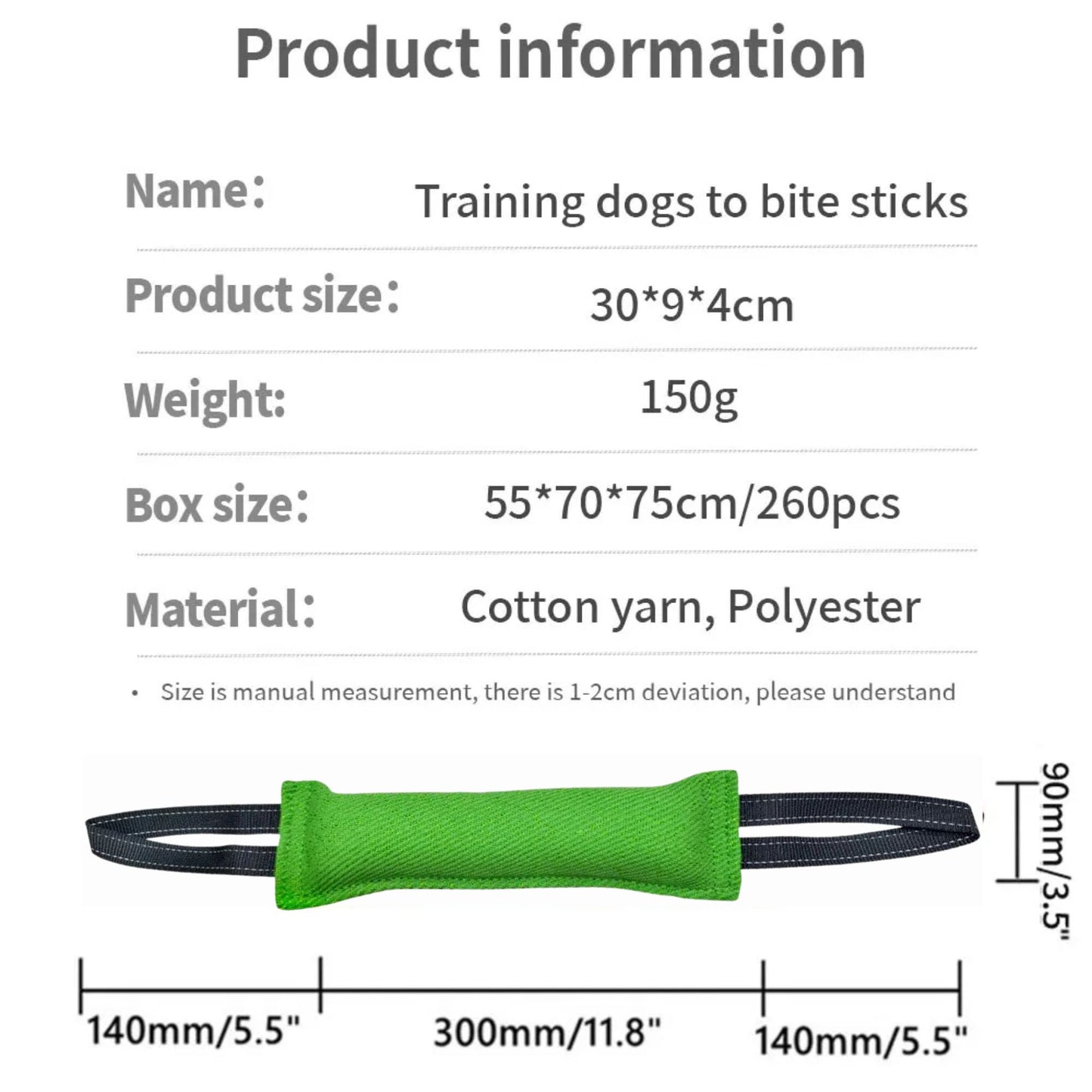 Green Durable Dog Tug Toy Pillow for Interactive Training TrendyPet's Zone