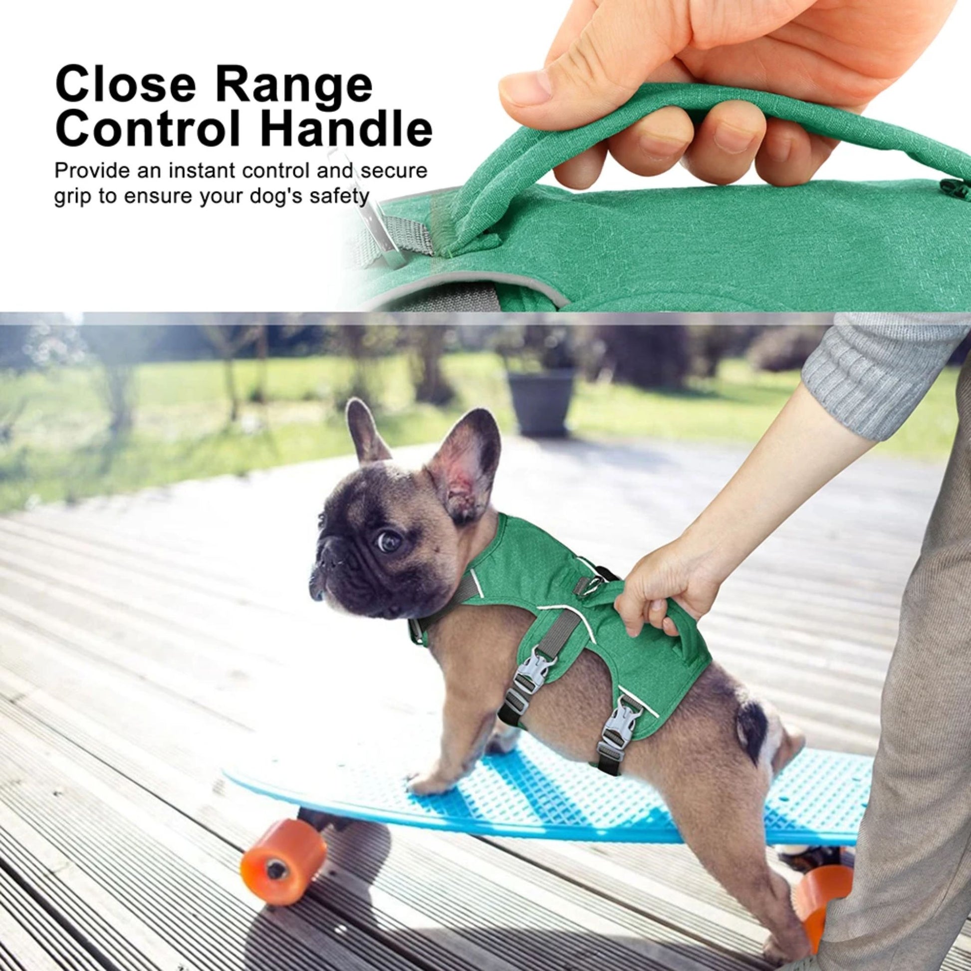 Black Escape-Proof Reflective Dog Harness Durable & Adjustable - TrendyPet's Zone