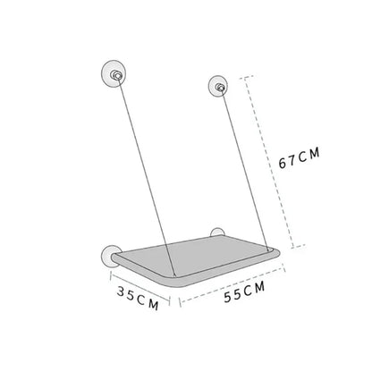 Grey Hanging Cat Bed Pet Cat Hammock Aerial Cats Bed House Kitten Climbing Frame Sunny Window Seat Nest Bearing 20kg Pet Accessories TRENDYPET'S ZONE
