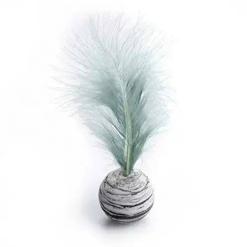 Green Interactive Cat Toy Star Texture Feather Foam Ball - TrendyPet's Zone