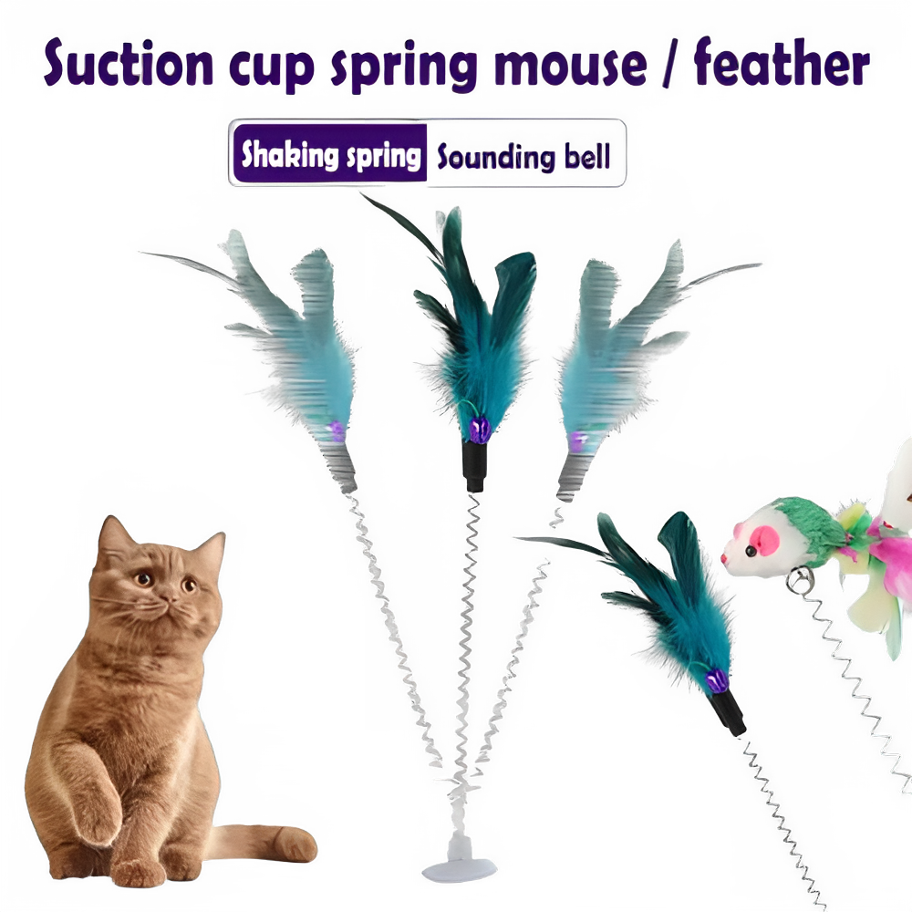 Interactive Feather Cat Wand Bell Engaging Toy TrendyPet's Zone