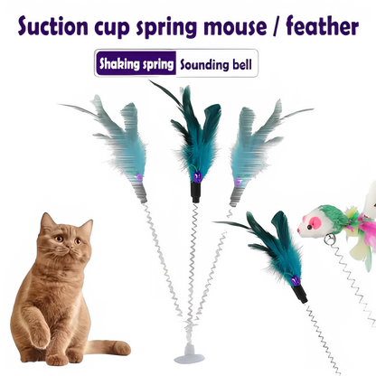 Interactive Feather Cat Wand Bell Engaging Toy TrendyPet's Zone