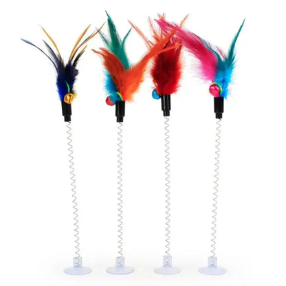 Interactive Feather Cat Wand Bell Engaging Toy TrendyPet's Zone