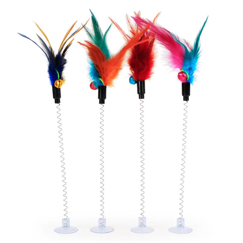 Interactive Feather Cat Wand Bell Engaging Toy TrendyPet's Zone